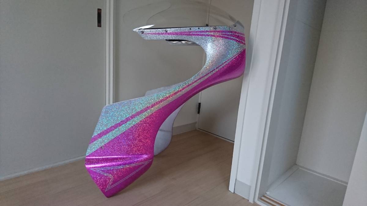 ロケットカウル イノウエ ラメ 塗装済み 中古美品 スクリーン 旧車