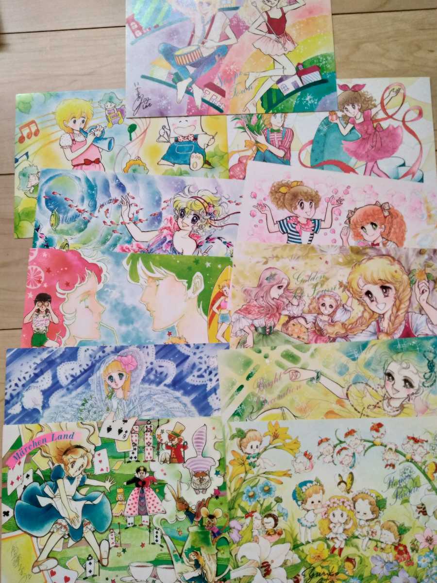 なかよし付録 絵 あさぎり夕 高橋千鶴 詩&話 KEIKO NAGITA 昭和レトロ なかよし1980年付録 イラストカード集 高橋千鶴／あさぎり