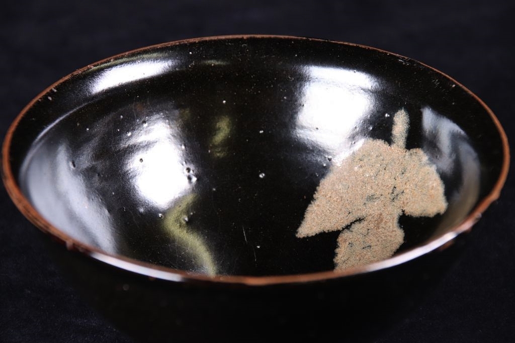 木の葉天目茶碗共箱・略歴付属