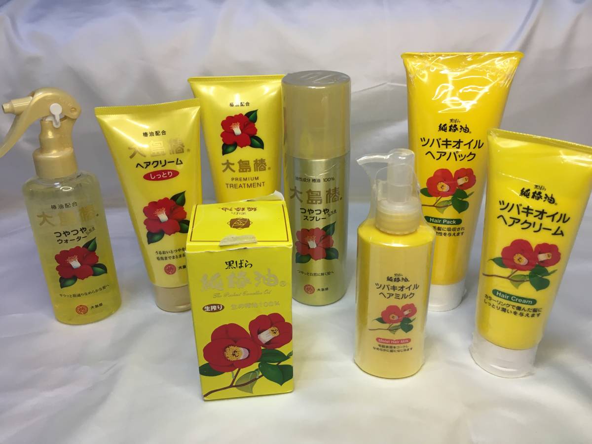 新品 Si 未開封 大島椿 黒ばら本舗 ヘアケア用品 8点セット 洗い流さないトリートメント クリーム スプレー パック ミルク 純椿油 ツバキオイル の落札情報詳細 ヤフオク落札価格情報 オークフリー スマートフォン版