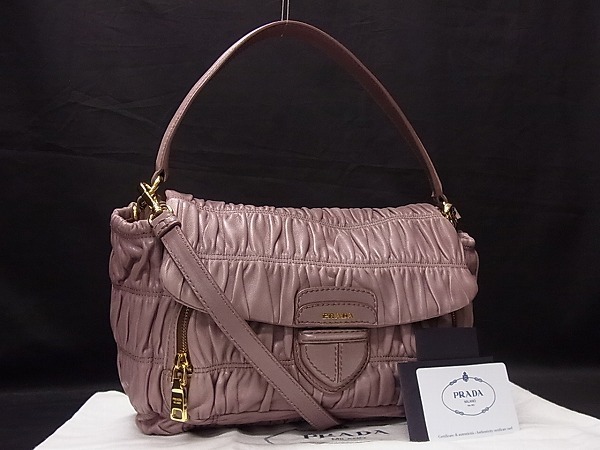極美品】プラダ ハンドバッグ ショルダーバッグ サフィアーノ 1443  