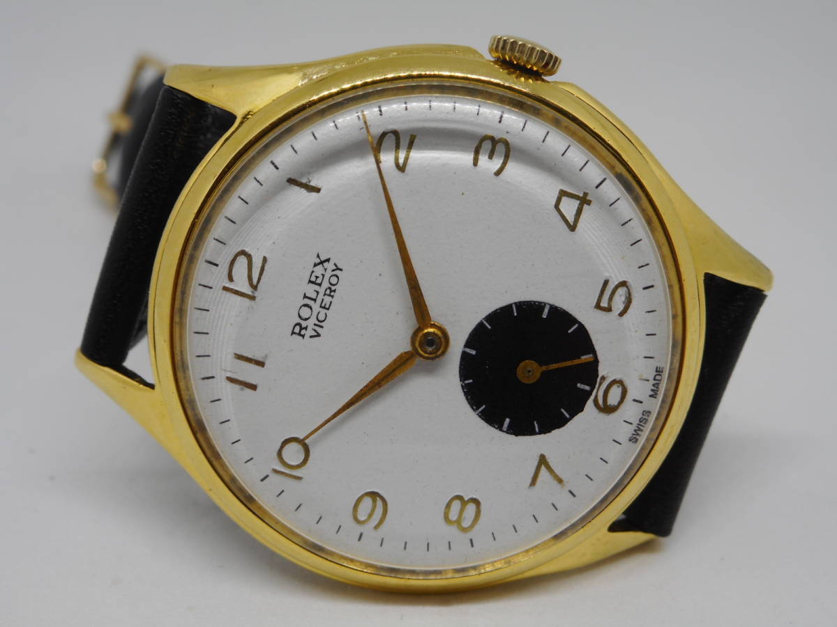 ★1円出品★ロレックス/VICEROY/アンティーク/2トーン/銀×黒/18k 品質保証，HOT ☆1円～☆ロレックス VICEROY アンティーク スクエア
