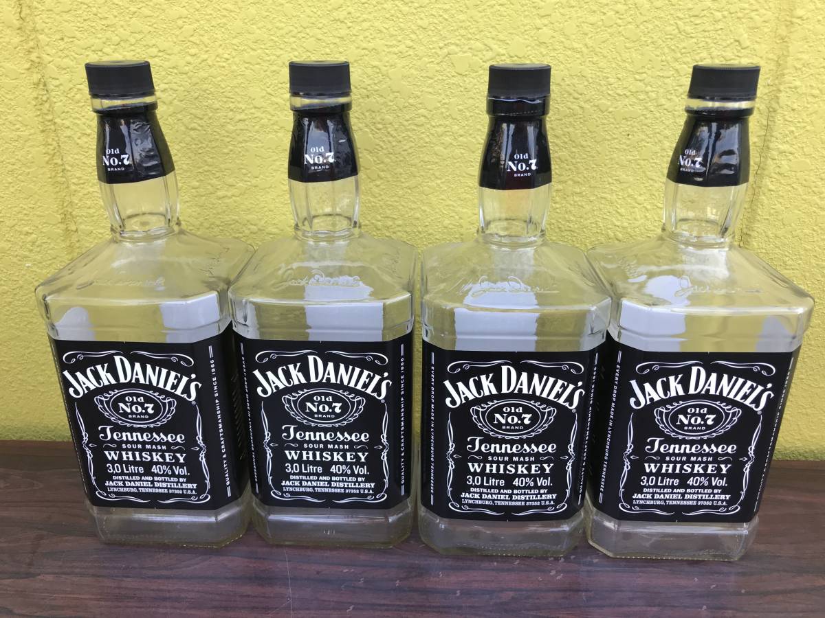 Jack Daniel S ジャックダニエル 黒 空き瓶 4本セット 3litre 3000ml 40 ディスプレイ テネシー ウイスキー Whisky No 7 空壜 バーボン の落札情報詳細 ヤフオク落札価格情報 オークフリー スマートフォン版