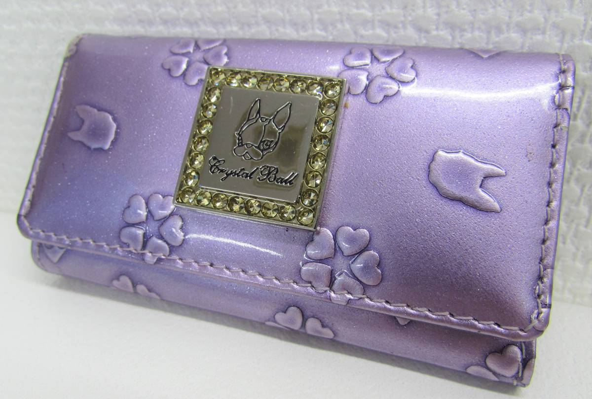 Crystal Ball クリスタルボール ガルシアマルケス 4連 キーケース ヒッピー ボストンテリア レザー 牛革 パープル の落札情報詳細 ヤフオク落札価格情報 オークフリー スマートフォン版