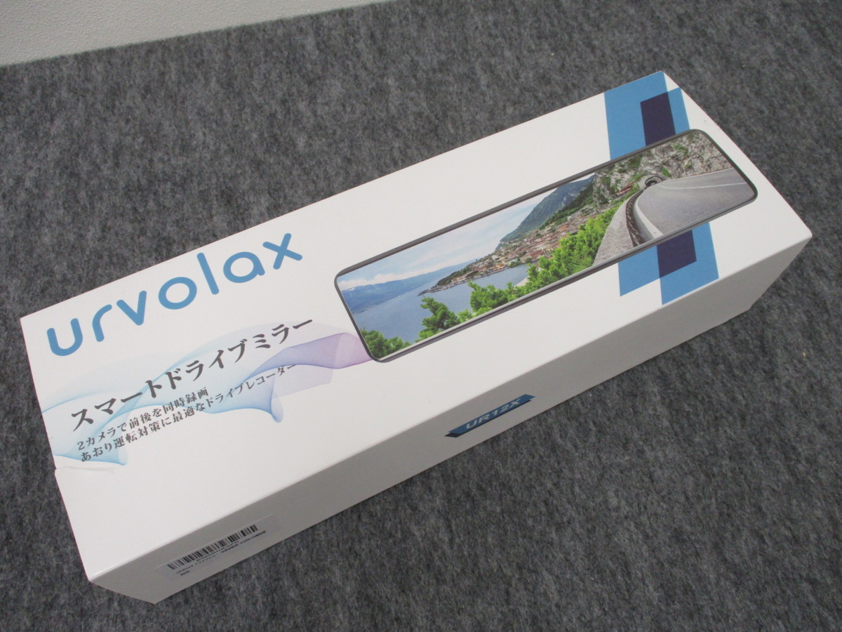 未使用品】URVOLAX ドライブレコーダー ミラー型 前後カメラ 12インチ
