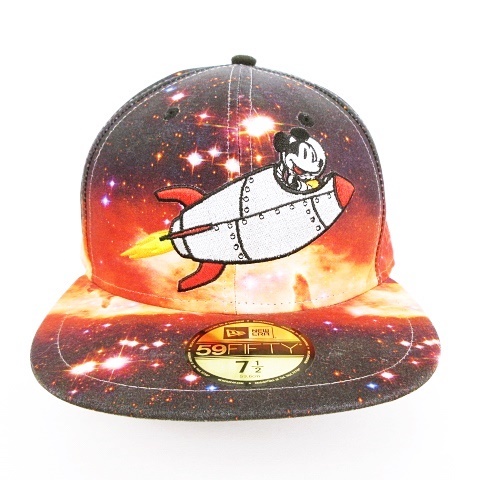 ニューエラ New Era Disney Mickey ディズニー ミッキー キャップ 帽子 宇宙 ロケット 刺繍 59fifty 6パネル 7 1 2 59 6cm 黒 美品 の落札情報詳細 ヤフオク落札価格情報 オークフリー スマートフォン版