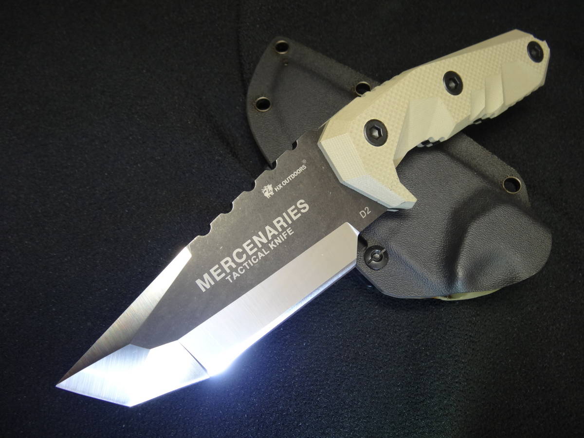 新品 ライフル銃の弾丸を弾き返す 超堅牢なd2鋼ブレード 傭兵の名を持つタクティカルナイフ フルサイズ 厚さ5mmのフルタング 動画有 の落札情報詳細 ヤフオク落札価格情報 オークフリー スマートフォン版