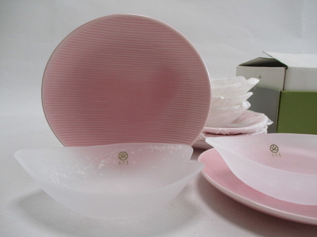 楕円形皿 4枚セット たち吉 花柄 新品 橘吉／たち吉 花絵