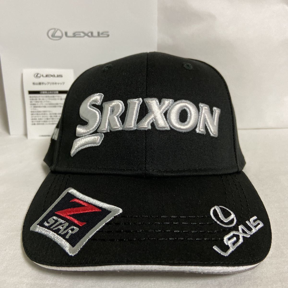 未使用 LEXUS × SRIXON ディーラー限定 松山英樹 サンバイザー レクサス ゴルフ 帽子 トーナメントプロ着用モデル 黒 ブラック