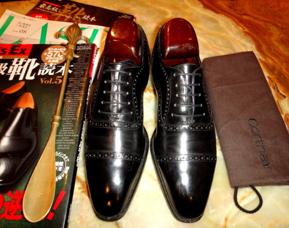 売切り出品 定価22万円 Corthay コルテ 美麗フランス靴 名作パンチドキャップトゥ内羽根シューズ靴 Bucy 黒色 6 5サイズ25cm位 の落札情報詳細 ヤフオク落札価格情報 オークフリー スマートフォン版