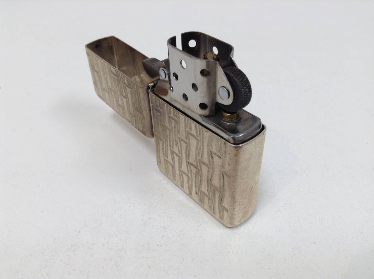 ZIPPO 切り立っ スターリングシルバー バンブー
