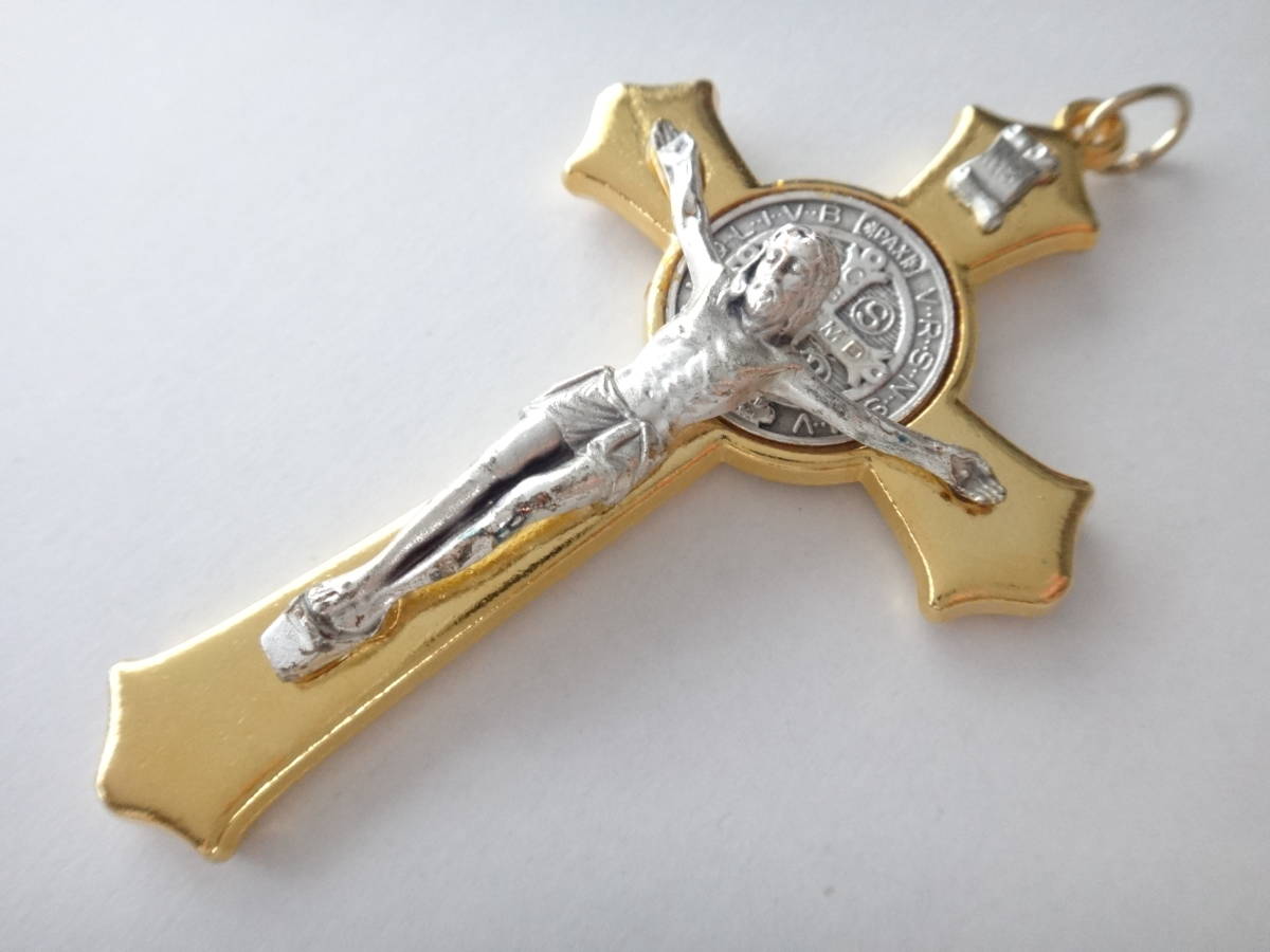 新品 ラスト ゴールド色 クロス ベネディクト イタリア 十字架 ロザリオなどペンダントトップや壁掛けにも ゴシック の落札情報詳細 ヤフオク落札価格情報 オークフリー スマートフォン版