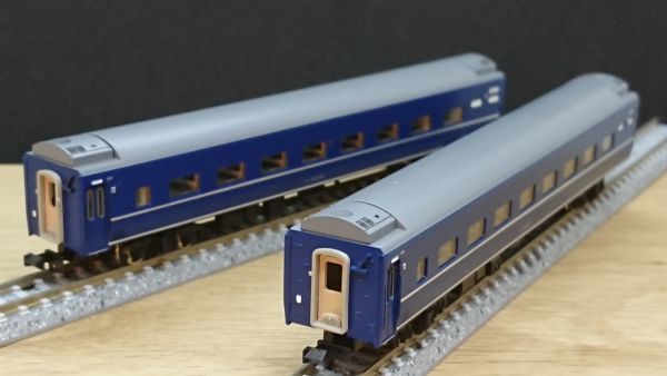 TOMIX 2532 JR客車 オハネ25形100番台 銀帯 ☆2両組 加工品 旧製品