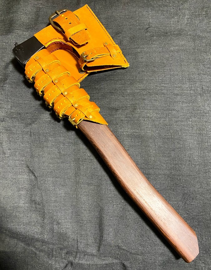 古斧リメイク まさかり 手斧 鉄刀木 タガヤサン ネックガード キャンプ アウトドア 薪割り バドニング の落札情報詳細 ヤフオク落札価格情報 オークフリー スマートフォン版