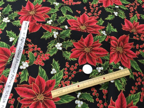 新品 Uu 64 布時間 Usa Hoffman 108 165 4枚計 花柄 ブラック ゴールド クリスマス の落札情報詳細 ヤフオク落札価格情報 オークフリー スマートフォン版