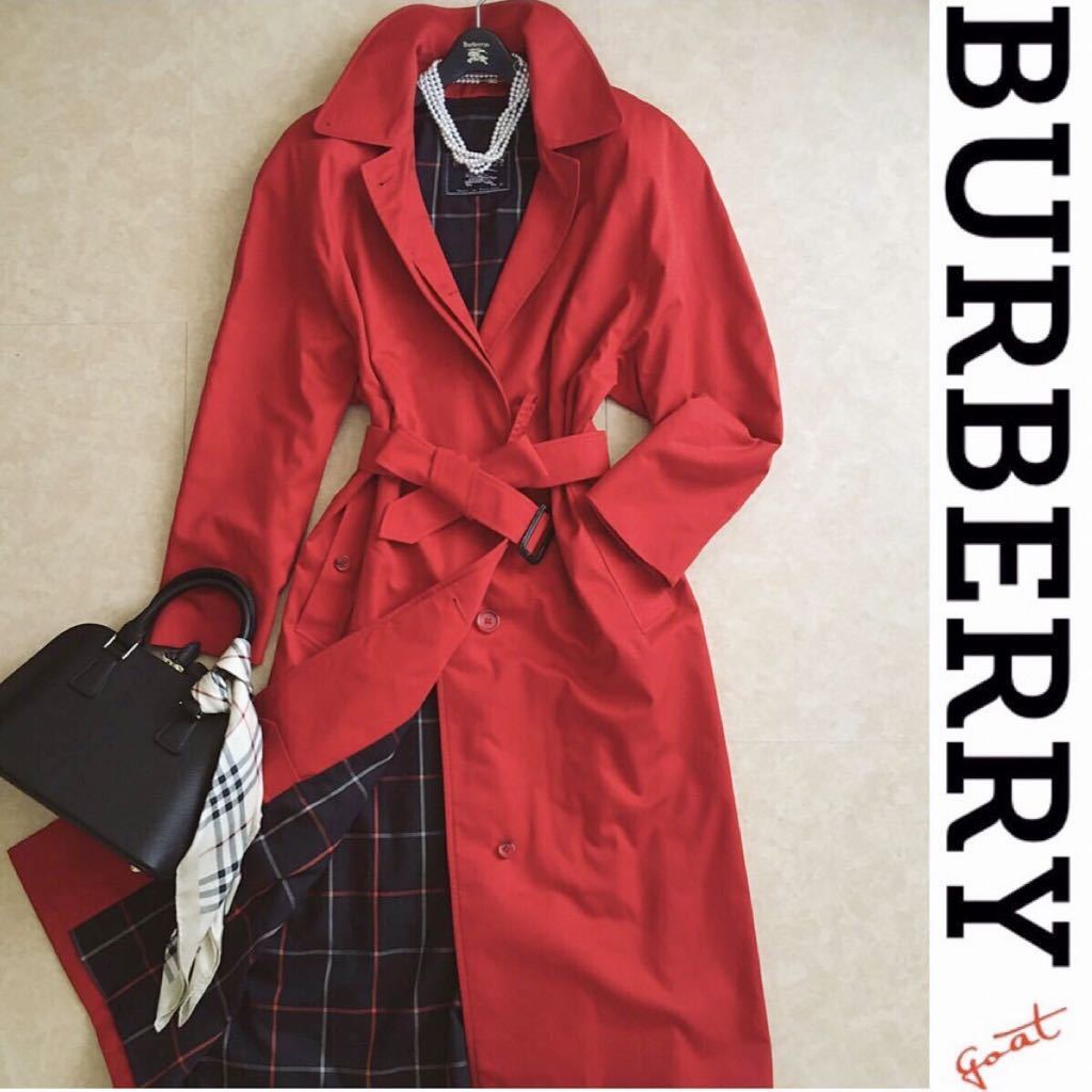 超美品burberry定価15万 最高峰イングランド製 鮮やかなカラーが冬コーデを華やかに ステンカラー バーバリーコート レディース N の落札情報詳細 ヤフオク落札価格情報 オークフリー スマートフォン版