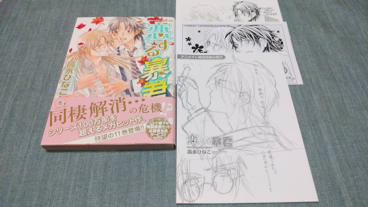 高永ひなこ◇恋する暴君 第11巻 アニメイト特典小冊子 アニメイト特典