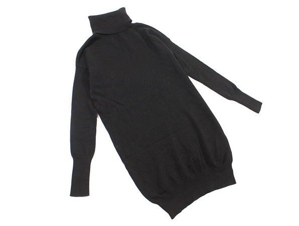 Uniqlo ユニクロ カシミヤ100 部分リブ オフタートル ニット ワンピース 黒 L の落札情報詳細 ヤフオク落札価格情報 オークフリー スマートフォン版