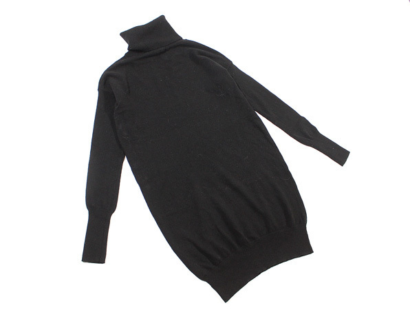 Uniqlo ユニクロ カシミヤ100 部分リブ オフタートル ニット ワンピース 黒 L の落札情報詳細 ヤフオク落札価格情報 オークフリー スマートフォン版