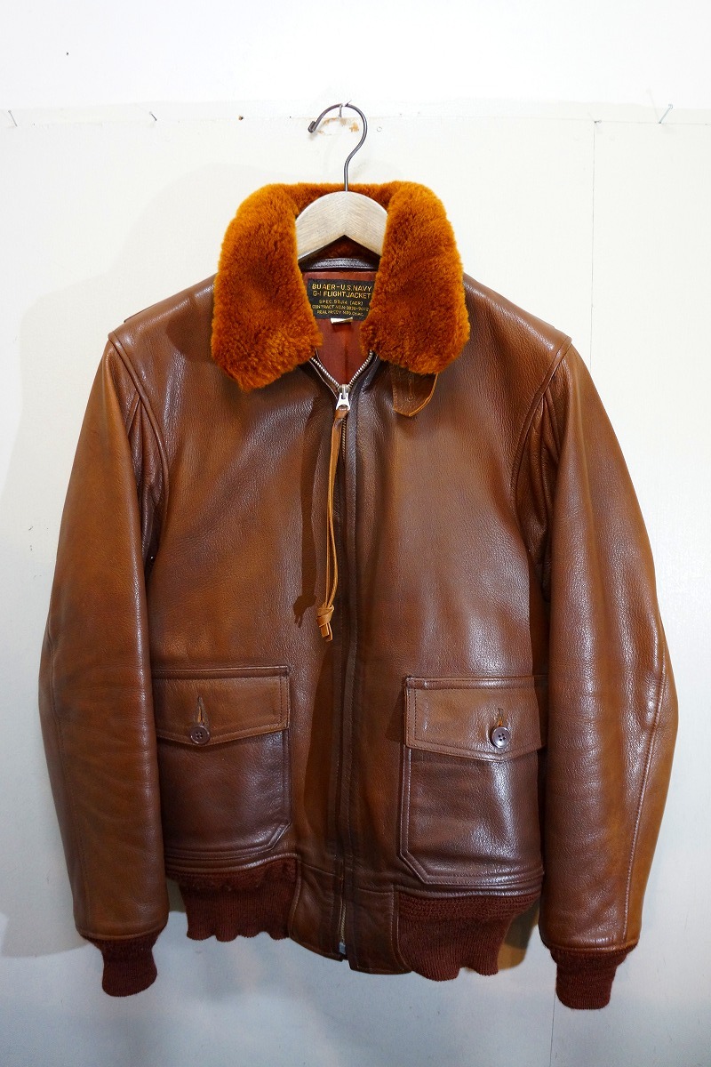 The Real Mccoy S リアルマッコイズ G 1 Flight Jacket レザー フライト ジャケット 茶 55j14 ゴートスキン ボア 実名復刻 1104k の落札情報詳細 ヤフオク落札価格情報 オークフリー