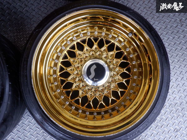 ゴールド スタンスコンセプト　pcd100 15インチ ゴールド スタンスコンセプト pcd100 15インチ ゴールド スタンス