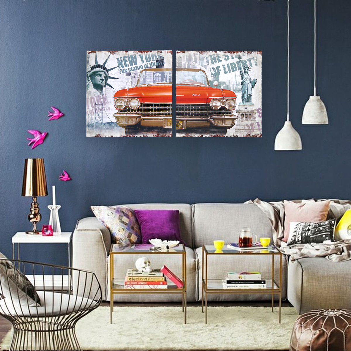 新品 インテリアアートパネル 油彩絵画 壁掛け装飾 モダン アメリカン雑貨 おしゃれ 雑貨 車 カラフル 海外 50 50cm 2枚セット 30 の落札情報詳細 ヤフオク落札価格情報 オークフリー スマートフォン版