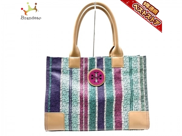 トリーバーチ Tory Burch トートバッグ コーティングキャンバス レザー ライトグリーン ライトブラウン マルチ バッグ の落札情報詳細 ヤフオク落札価格情報 オークフリー スマートフォン版