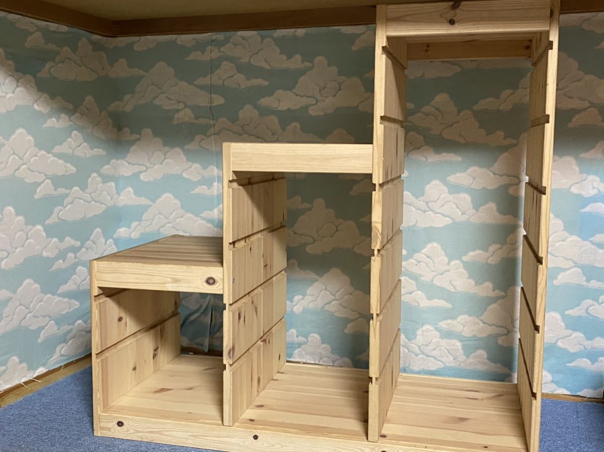 Ikea Trofast 階段型 収納 フレーム イケア トロファスト 94x44x91cm パイン材 ラック 棚 キャビネット 収納ボックス の落札情報詳細 ヤフオク落札価格情報 オークフリー スマートフォン版