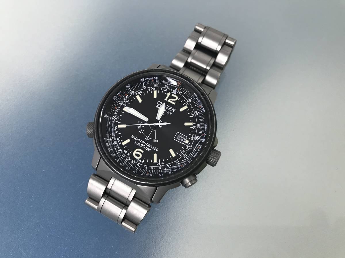 シチズン プロマスター 電波ソーラー 20気圧防水 軽量チタン H411