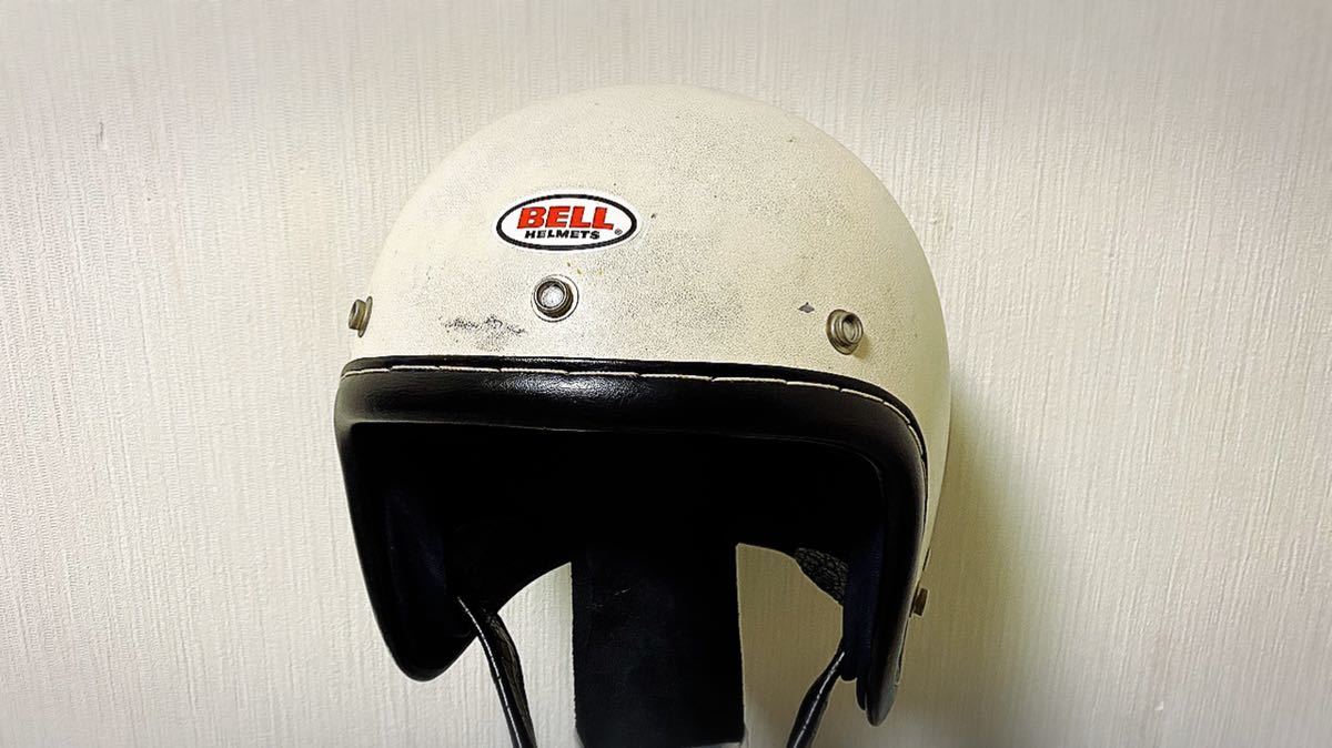 ビンテージ ヘルメット 革巻き 目深加工 クラック塗装 型押しクロコ