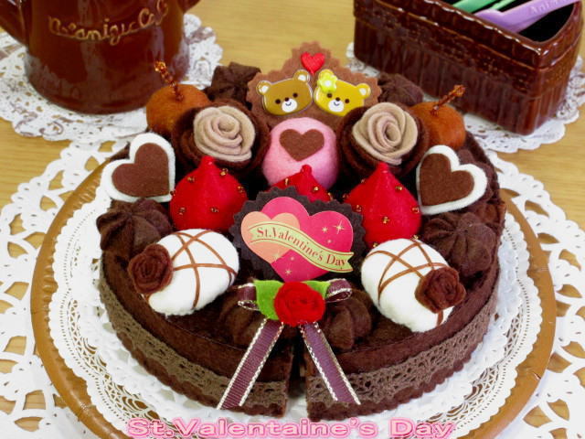 フェルトおままごとバレンタインチョコA うすく