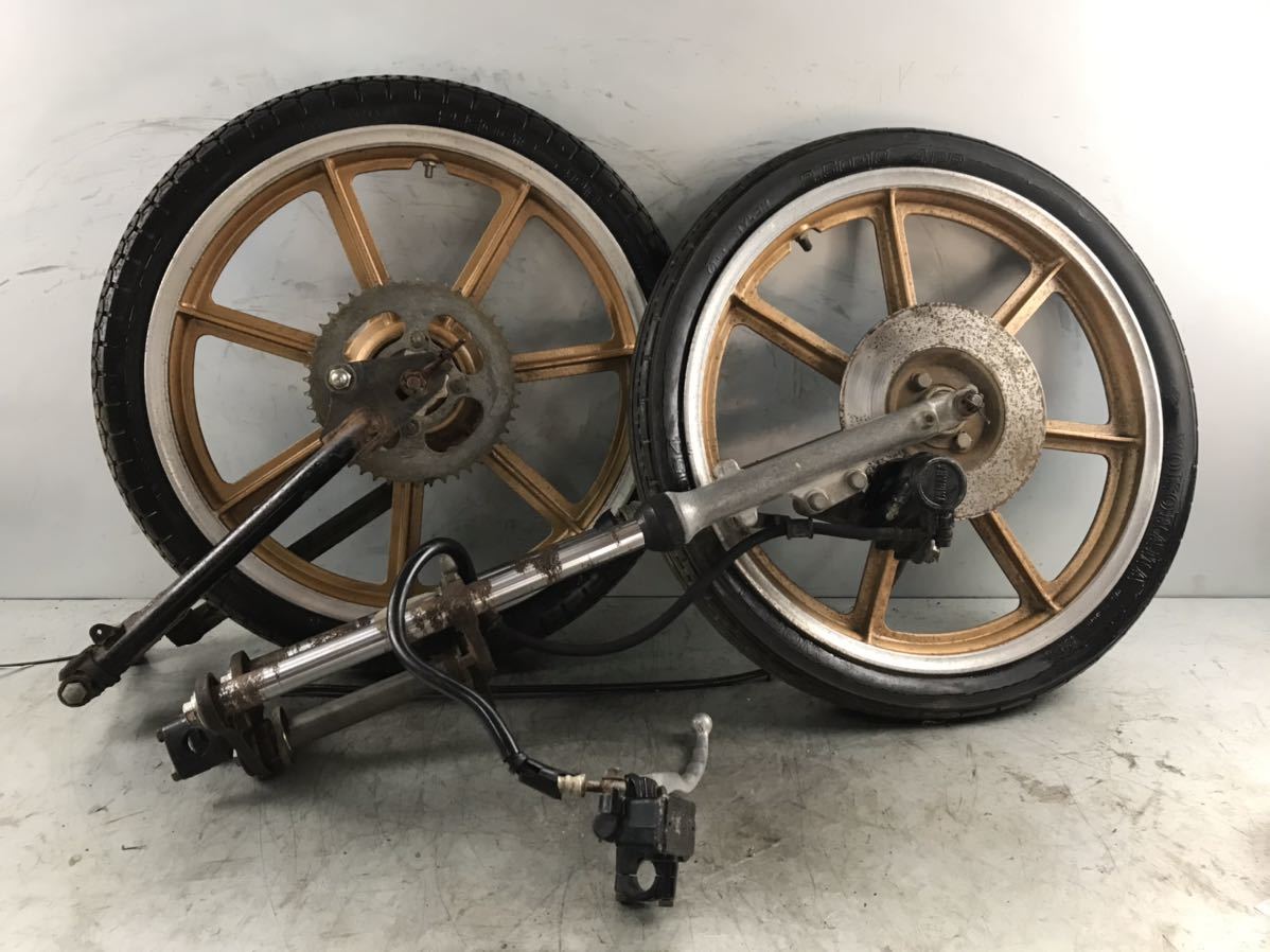 ヤマハ RD50 最終型 リヤホイール S53年式 ゴールド✕シルバー ヤマハ RD50 最終型 リヤホイール S53年式 ゴールド✕シルバー ヤマハ