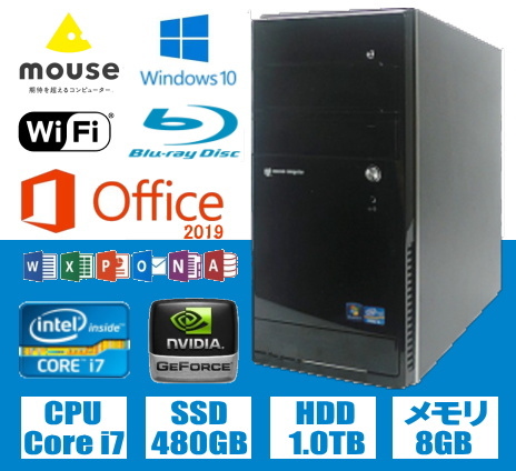 i7&32GB&SSD480GB&GeForce搭載！eX.computer デスクトップPC｜Windows 