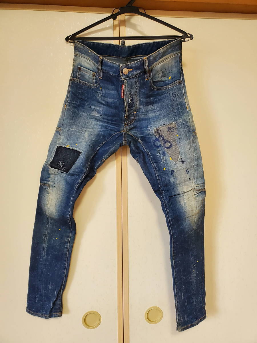人気モデル 暗み 希少 美品】DSQUARED2 TIDY BIKER 44