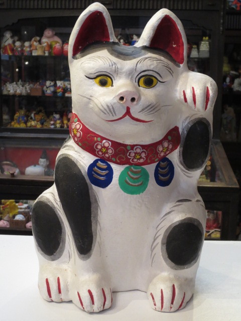 起人形　招き猫　中島一夫　土人形　郷土玩具　(10/14迄出品) の落札情報詳細 ホビー・楽器・アート 起土人形 招き猫 中島一夫 郷土玩具