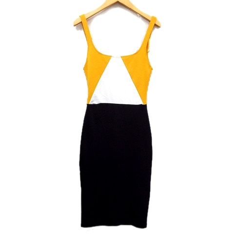 ザラ Zara 切替 ノースリーブ ワンピース タンクトップ スクエアネック スリット S 白 黄色 黒 レディース 11 の落札情報詳細 ヤフオク落札価格情報 オークフリー スマートフォン版