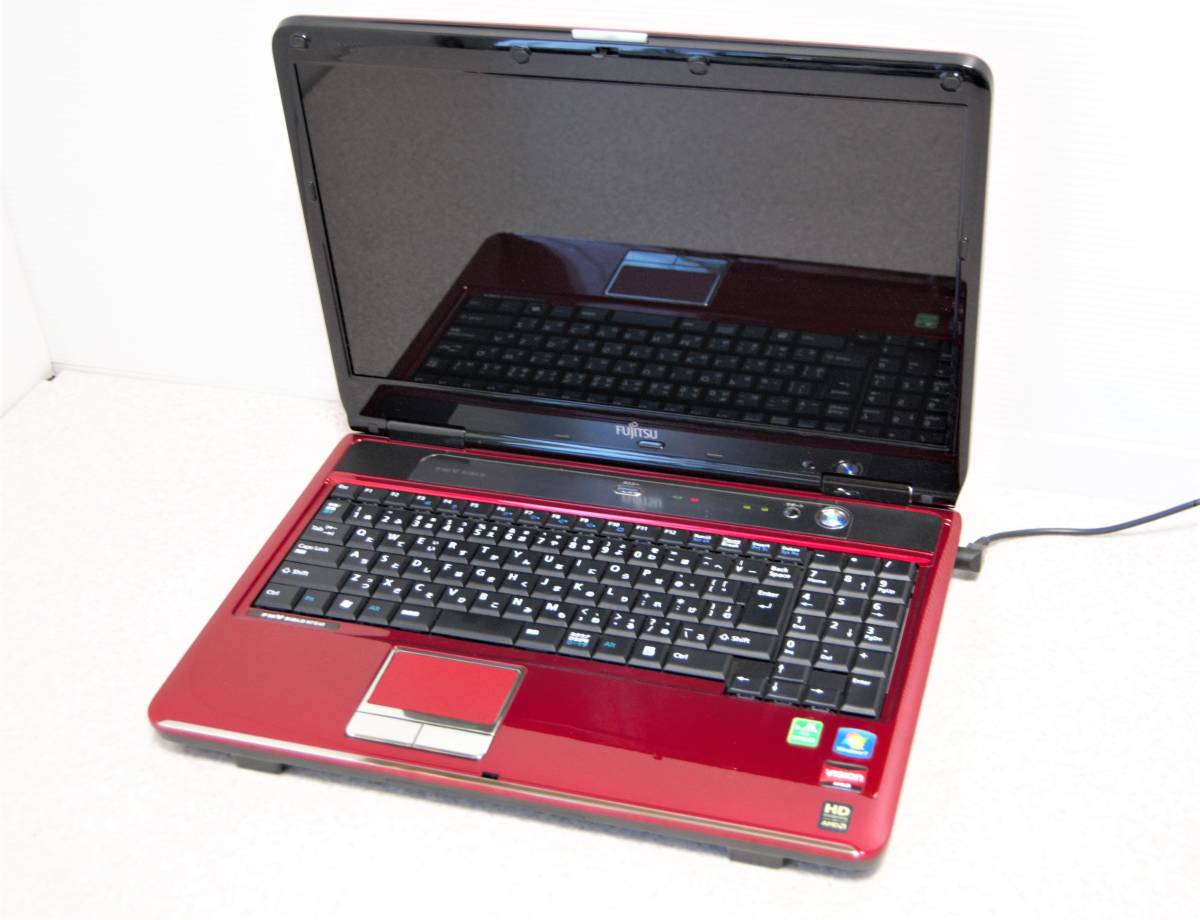 高速SSD240GB搭載 FMV BIBLO NF/E40 レッド WIN10/Core2 /office2013 