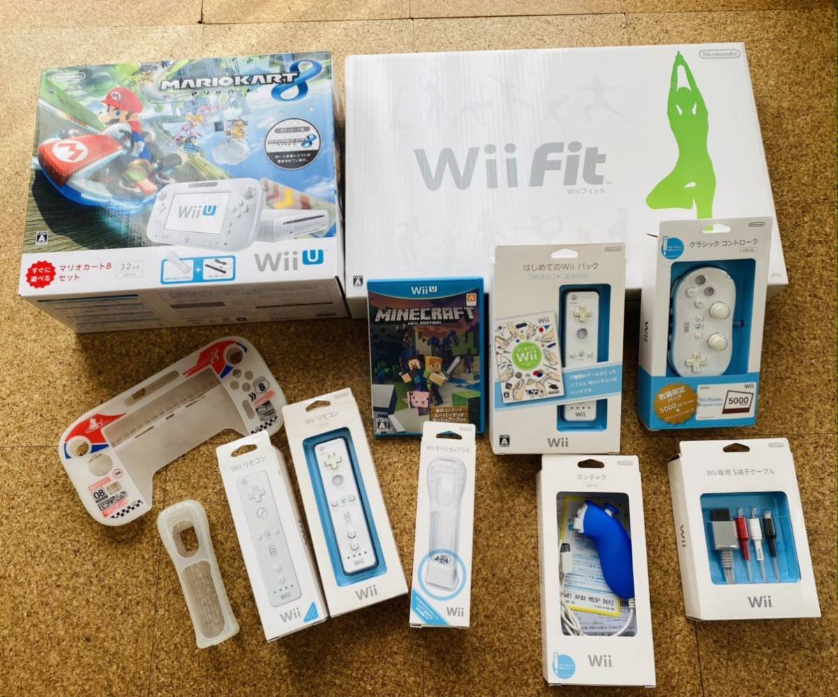 中古 Wiiu すぐに遊べる マリオカート8 セット Wiifit本体 はじめてのwiiパック マインクラフト その他まとめて の落札情報詳細 ヤフオク落札価格情報 オークフリー スマートフォン版