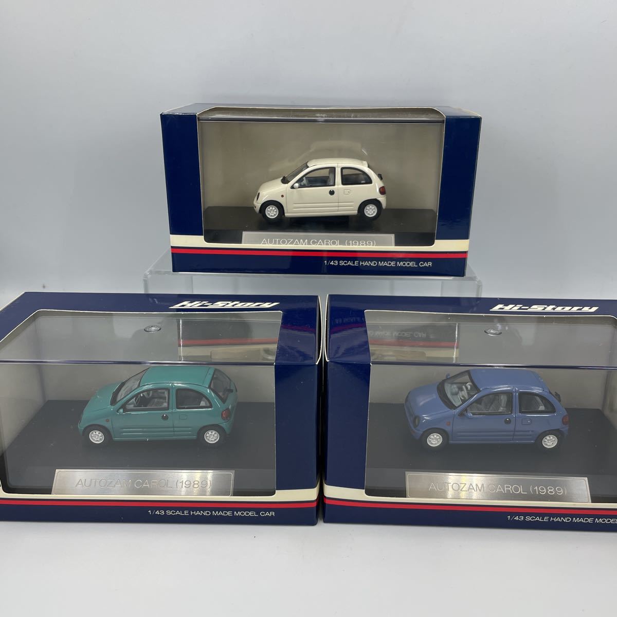 Hi-Story 1/43 オートザム キャロル 1989 (ブルー/ホワイト/グリーン