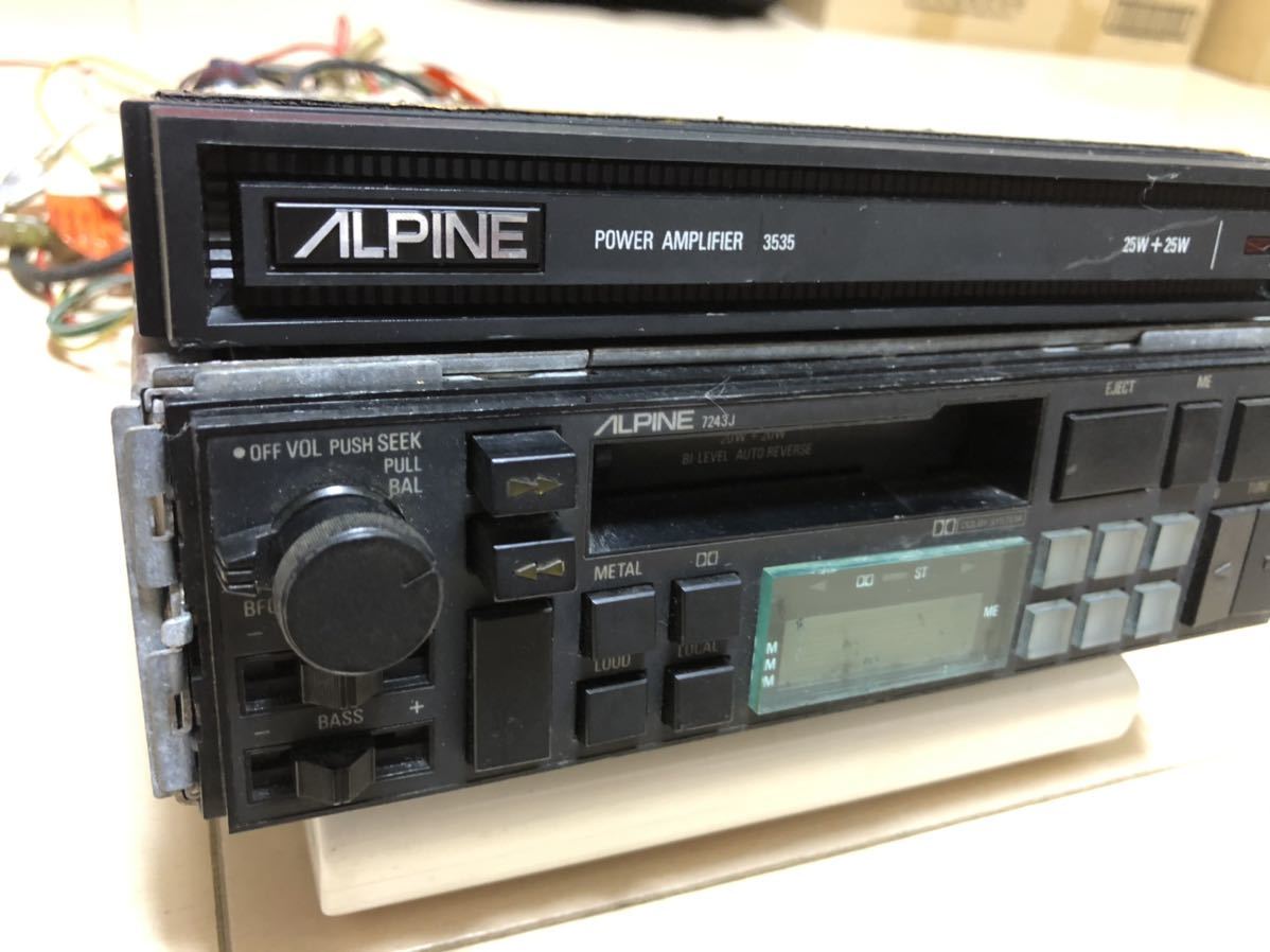 当時物 ALPINE 3535 7243J 25W+25W テープデッキ カセットデッキ