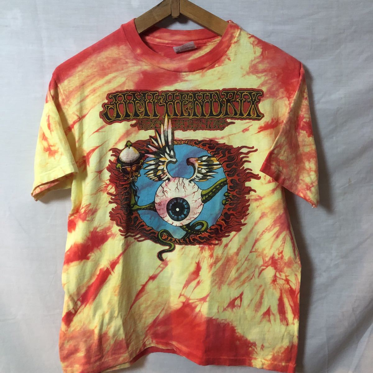 80s vintage JIMI HENDRIX RICK GRIFFINフライングアイ タイダイ T 