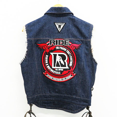 ヒデ様専用】純正デニムベスト Lサイズ バイクウェア KADOYA カドヤ