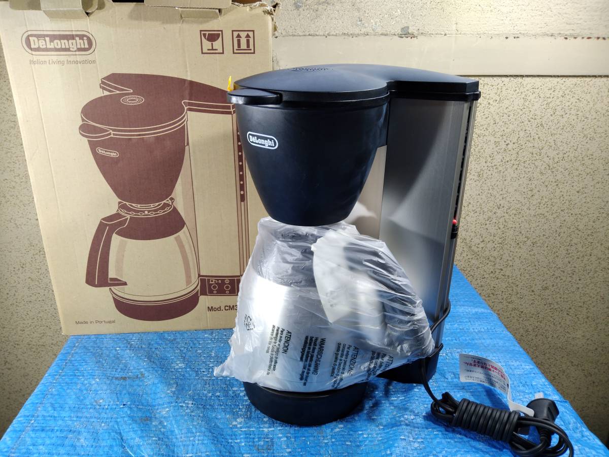 【新品】 新品！1500円即決！DeLonghi デロンギ 保温ポット付 コーヒーメーカー CM336N ゴールドフィルター 珈琲 カフェ