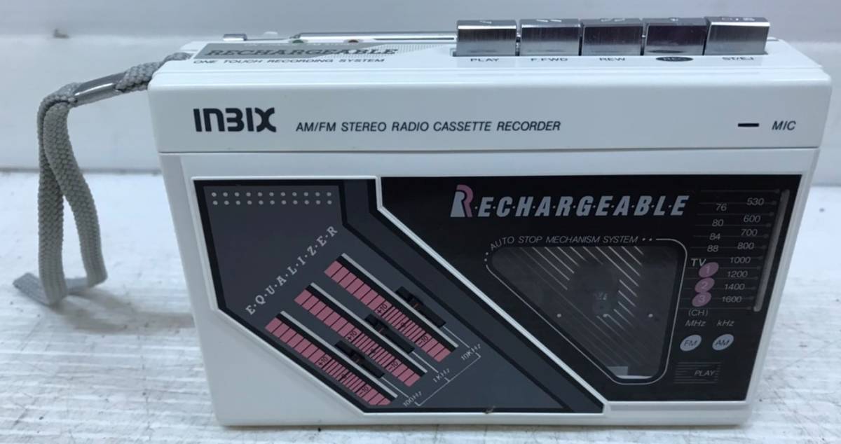 INBIX MINI AM/FM ステレオ ラジオ カセット レコーダー ビンテージ