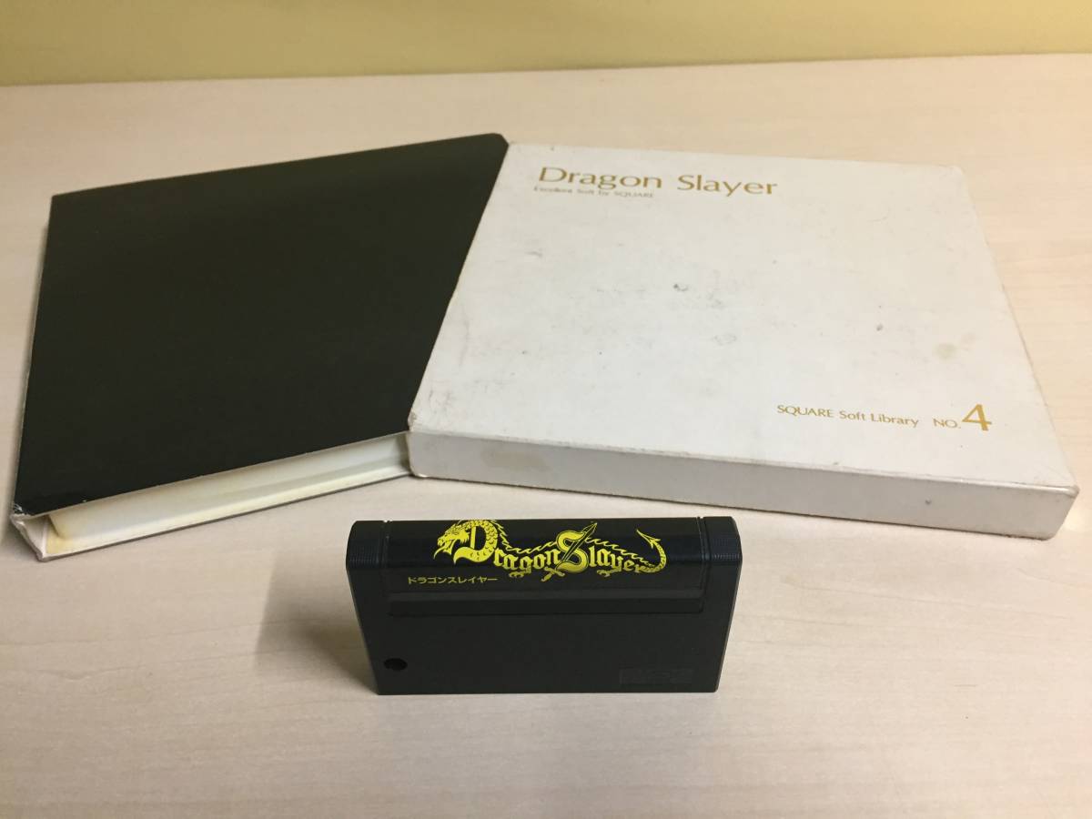 MSX　カートリッジROMソフト　Dragon Slayer ドラゴンスレイヤー (スクウェアソフトライブラリ NO.4) [ROMカートリッジ版](状態：箱(内箱含む)・説明書状態難) ○MSX ROM ドラゴンスレイヤー DragonSlayer SQUARE スクウェア