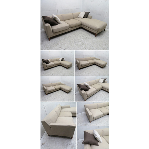 展示品　TIME＆STYLE/タイム＆スタイル　フェザークッションカウチソファ 展示品TIME＆STYLE/タイム＆スタイルフェザークッションカウチソファ