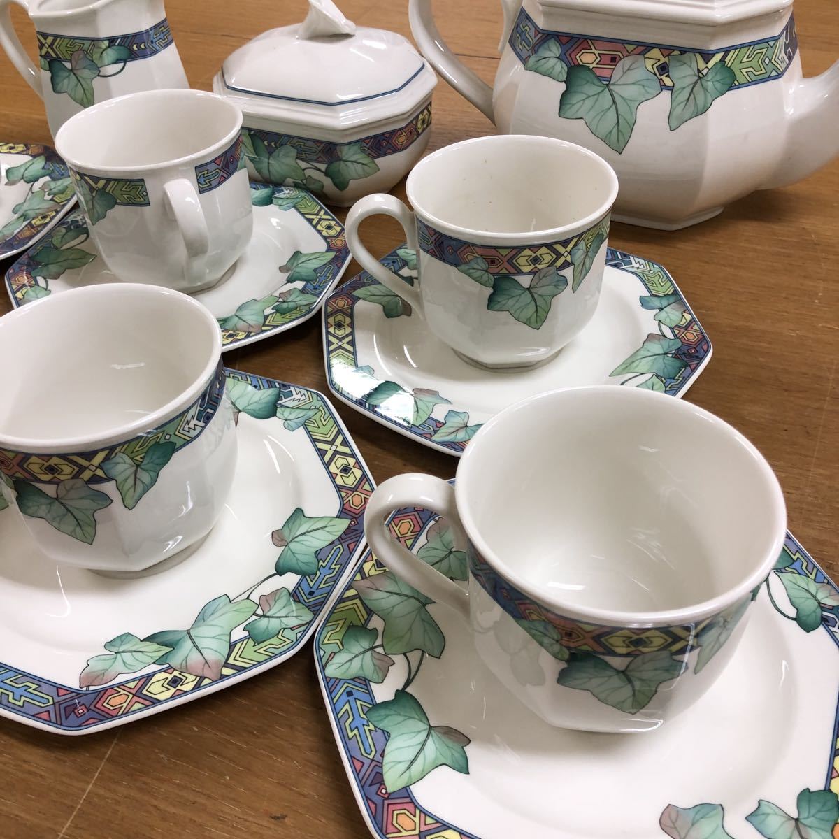 ビレロイボッホ 持ち手付きスープカップ 2個セット 花柄