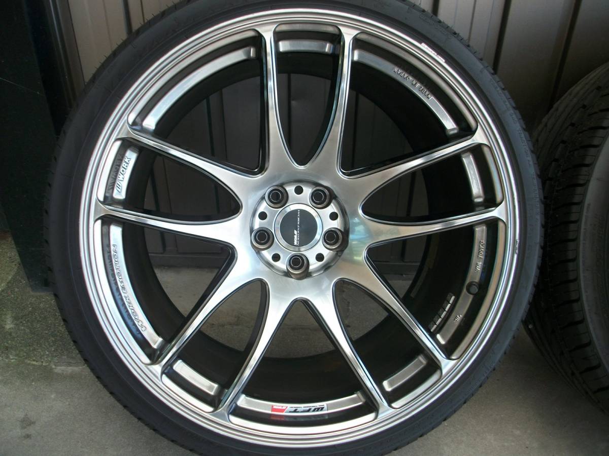 19インチ ワークエモーションCR極 9.5J×4本 +25 タイヤバリ山 ワーク