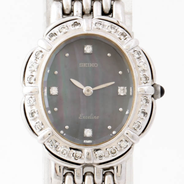 エクセリーヌ セイコー SEIKO 4Pダイヤベゼル レディース 腕時計