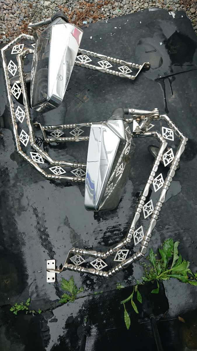 07エルフ絞りミラーステーデコトラ ぶつける 